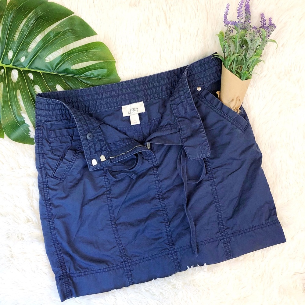 Ann Taylor LOFT | Blue Utility Pencil Skirt, sz 6